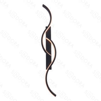 Arandela em Metal Preto com Silicone 74x11x5CM - Sindora DCB03265
