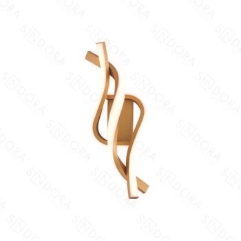 Arandela Alumínio Dourado + Silicone 35×14×13CM – Sindora DCB03267