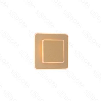 Arandela Metal Dourado Escovado e Acrílico Ângulo Ajustável 21x21cm – Sindora DCB03279