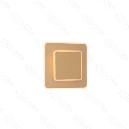 Arandela Metal Dourado Escovado e Acrílico Ângulo Ajustável 21x21cm – Sindora DCB03279