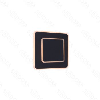 Arandela Metal Preto Escovado e Acrílico Ângulo Ajustável 21x21cm – Sindora DCB03280