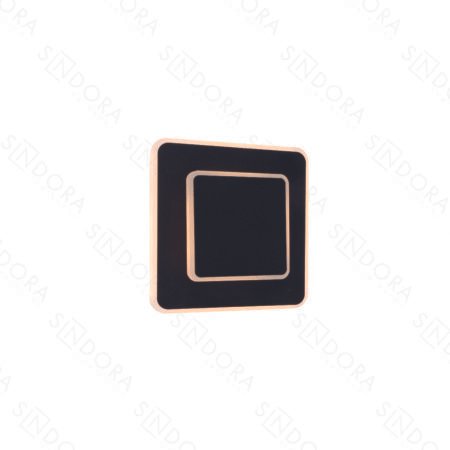 Arandela Metal Preto Escovado e Acrílico Ângulo Ajustável 21x21cm – Sindora DCB03280