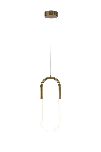 Pendente em Metal Bronze com Acrílico 50x18CM - Sindora DCD01253