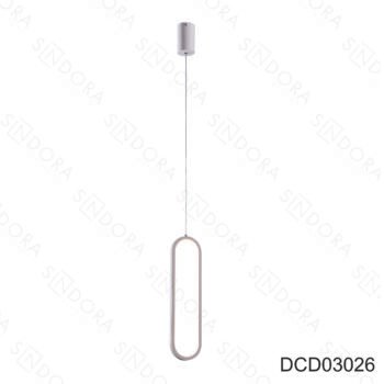 Pendente em Metal Branco 40x10CM - Sindora DCD03026