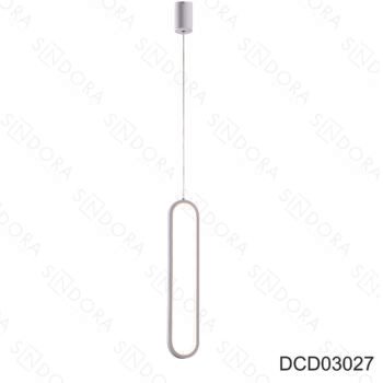 Pendente em Metal Branco 60x10CM - Sindora DCD03027