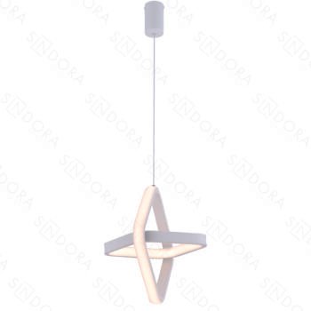 Pendente em Metal Branco 22CM - Sindora DCD03204