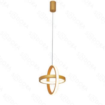 Pendente em Metal Dourado com Detalhes em Silicone 22CM - Sindora DCD03205