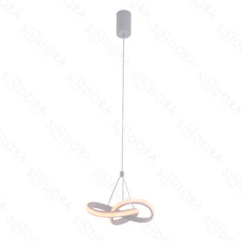 Pendente em Metal Branco 20x18CM - Sindora DCD03219