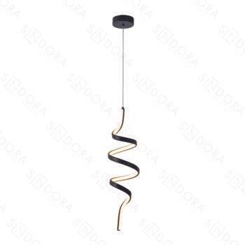 Pendente em Metal Preto com Silicone 55x16CM - Sindora DCD03236