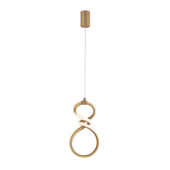 Pendente em Metal Dourado com Silicone 26x15x9CM - Sindora DCD03254