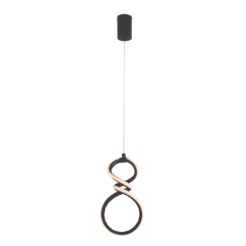 Pendente em Metal Preto com Silicone 26x15x9CM - Sindora DCD03255
