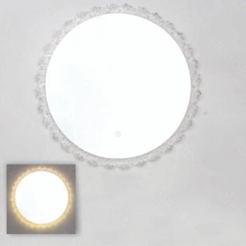 Espelho com LED Bivolt com Metal, Vidro e Acrílico 80 cm - Sindora DCJ00621