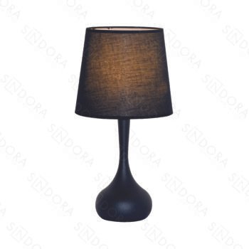 Abajur em Metal Preto com Cúpula de Linho 23x45CM - Sindora DCT00541