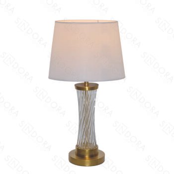 Abajur em Metal Bronze com Cristal 32x62CM - Sindora DCT00553