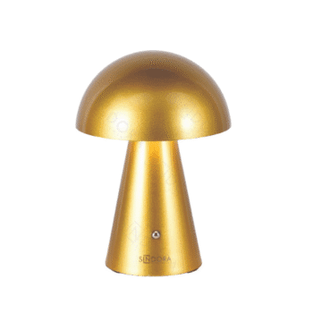 Abajur sem Fio em Metal Dourado 10x21CM - Sindora DCT02506