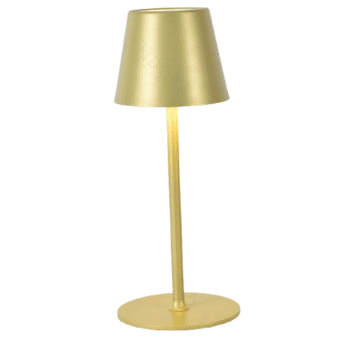 Abajur Sem Fio em Metal Dourado com Acrílico 12x30CM - Sindora DCT02510