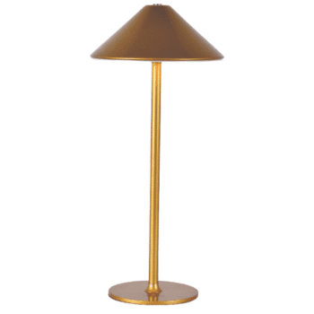 Abajur Sem Fio em Metal Dourado com Acrílico 10x15x34CM - Sindora DCT02516