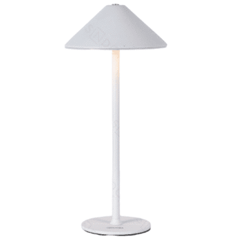 Abajur Sem Fio em Metal Branco com Acrílico 10x15x34CM - Sindora DCT02517