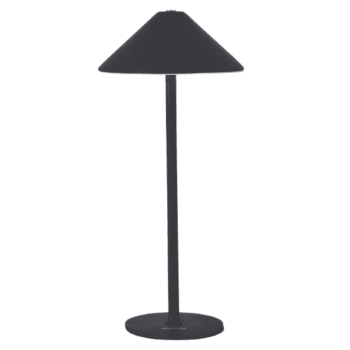 Abajur Sem Fio em Metal Preto com Acrílico 10x15x34CM - Sindora DCT02518