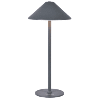 Abajur Sem Fio em Metal Cinza com Acrílico 10x15x34CM - Sindora DCT02519