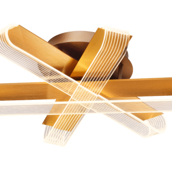 Plafon Metal Dourado e Acrílico 40 × 17 cm - Sindora DCX01169