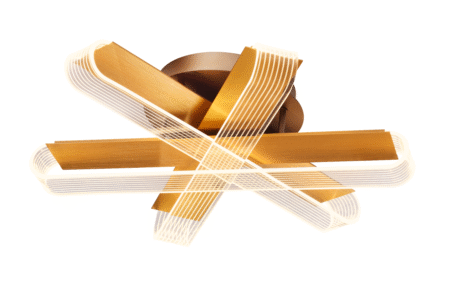 Plafon Metal Dourado e Acrílico 40 × 17 cm - Sindora DCX01169