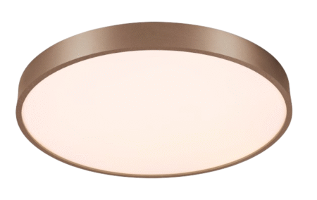 Plafon Metal Dourado e Acrílico 40×10 - Sindora DCX01183