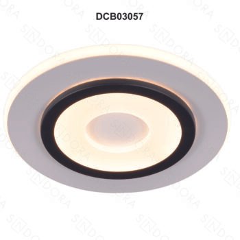 Arandela Metal Branco e Marrom + Acrílico 24cm - Sindora DCB03057