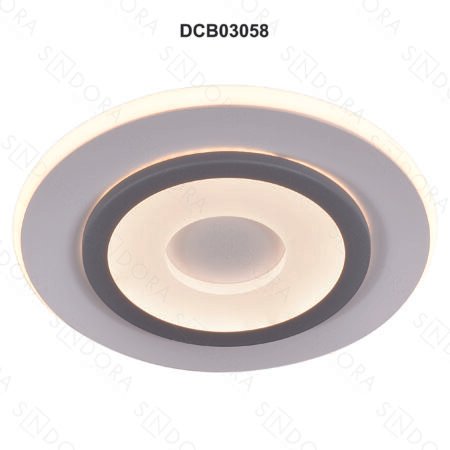 Arandela Metal Branco e Cinza + Acrílico 24cm – Sindora DCB03058