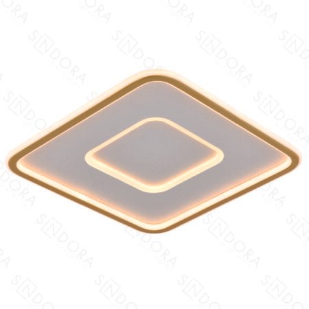 Plafon Metal Dourado e Silicone 40 cm - Sindora DCX03118