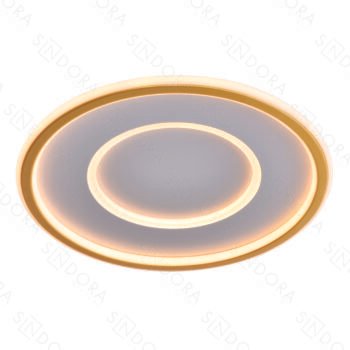 Plafon Metal Dourado e Silicone 40 cm - Sindora DCX03121