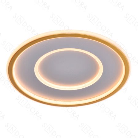 Plafon Metal Dourado e Silicone 40 cm - Sindora DCX03121