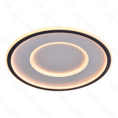Plafon Metal Preto e Silicone 40 cm - Sindora DCX03123