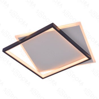 Plafon Metal Preto e Silicone 40×40 cm - Sindora DCX03125