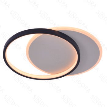 Plafon Metal Preto Acrílico e Silicone 50 cm - Sindora DCX03127 