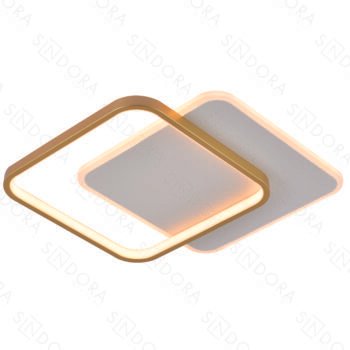 Plafon Metal Dourado Acrílico e Silicone 40 cm - Sindora DCX03132