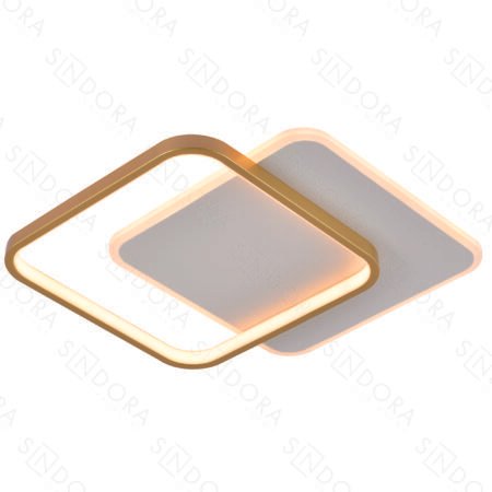 Plafon Metal Dourado Acrílico e Silicone 40 cm - Sindora DCX03132