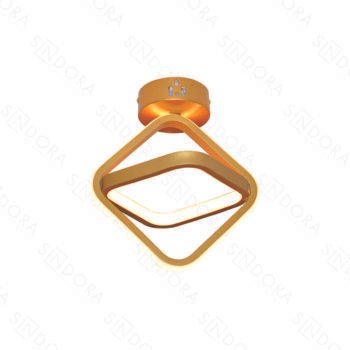 Plafon em Alumínio Dourado 26x20CM - Sindora DCX03208