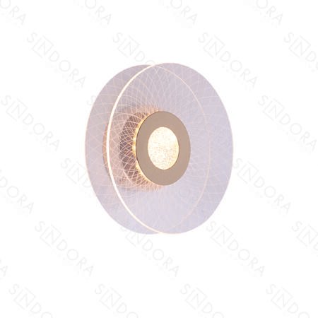 Arandela Metal Dourado e Acrílico 19,5×6,5CM – Sindora QB05146