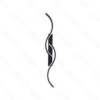 Arandela em Metal Preto com Silicone 74x11x5CM - Sindora QB05302