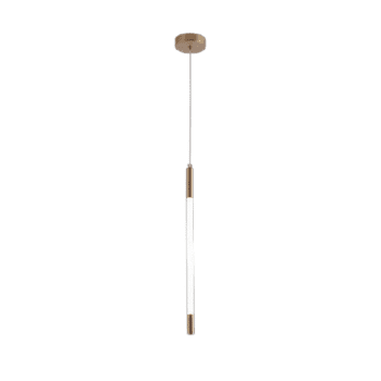Pendente em Metal Bronze com Acrílico 2x50CM - Sindora QD05148