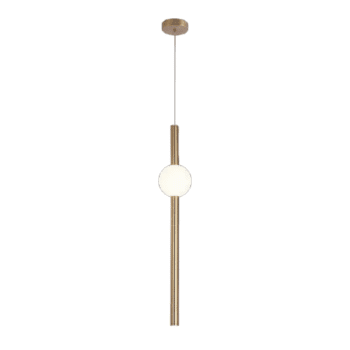 Pendente Duplo em Metal Bronze com Acrílico 2x60CM - Sindora QD05150