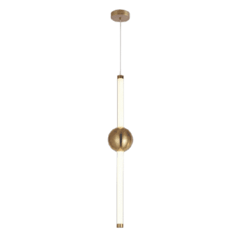Pendente Duplo em Metal Bronze com Acrílico 2x60CM - Sindora QD05151