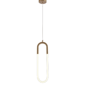 Pendente em Metal Bronze com Acrílico 14x50CM - Sindora QD05152