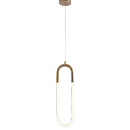 Pendente em Metal Bronze com Acrílico 14x50CM - Sindora QD05152