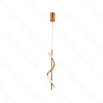 Pendente em Metal Dourado com Silicone 40x12x12CM - Sindora QD05306