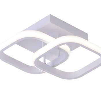 Plafon Alumínio Branco e Silicone 24×22 cm - Sindora QX05322