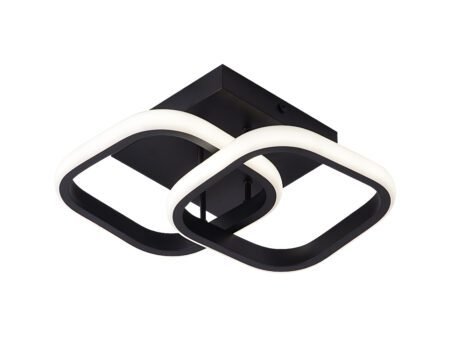 Plafon Alumínio Preto e Silicone 24×22 cm - Sindora QX05323