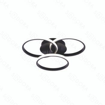 Plafon Metal Preto e Silicone 25×25×25 cm - Sindora QX05332