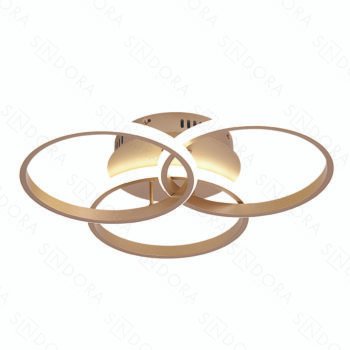 Plafon Alumínio Dourado e Silicone 25×25×25 cm - Sindora QX05333